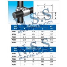 25NB PIPE FITTING-19YY CROSS OVER GALVANISED STEEL CLAMP